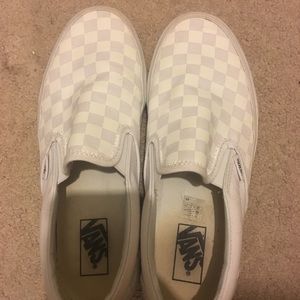 White Checkered vans